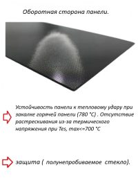 Стекло чёрное жаростойкое для гриля шаурмы.
